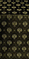 Russian Eagle metallic brocade (black/gold)
