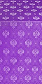 Russian Eagle metallic brocade (violet/silver)