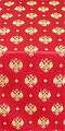 Russian Eagle metallic brocade (red/gold)