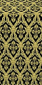 Korona silk (rayon brocade) (black/gold)