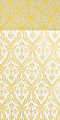 Korona silk (rayon brocade) (white/gold)