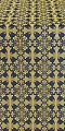 Cornflower silk (rayon brocade) (black/gold)