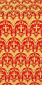 Vinograd silk (rayon brocade) (red/gold)