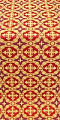 Gouslitsa silk (rayon brocade) (red/gold)