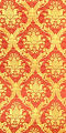 Royal Crown silk (rayon brocade) (red/gold)