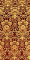 Gloksiniya metallic brocade (claret/gold)