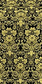 Gloksiniya silk (rayon brocade) (black/gold)