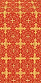 Polotsk silk (rayon brocade) (red/gold)