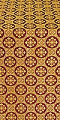 Poutivl' silk (rayon brocade) (claret/gold)