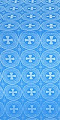 St. George Cross metallic brocade (blue/silver)