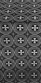 St. George Cross metallic brocade (black/silver)