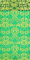 Greek Ear metallic brocade (green/gold)