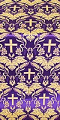 Greek Vine metallic brocade (violet/gold)
