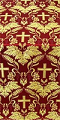Greek Vine metallic brocade (red/gold)