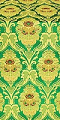 Vase metallic brocade (green/gold)