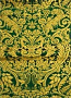 Damask metallic brocade (green/gold)