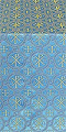 Greek Alpha-and-Omega metallic brocade (blue/gold)