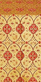 Irakli metallic brocade (yellow/gold with claret)