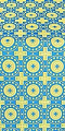 Mira Lycia silk (rayon brocade) (blue/gold)