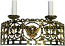 Church 2-light semi-round sconce with Angel