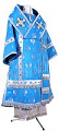Bishop vestments - metallic brocade B (blue-silver)