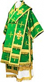 Bishop vestments - metallic brocade B (green-gold)
