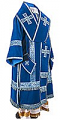 Bishop vestments - natural German velvet (blue-silver)