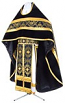 Russian Priest vestments - metallic brocade B (black-gold)
