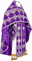 Russian Priest vestments - metallic brocade B (violet-silver)