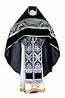 Russian Priest vestments - metallic brocade BG1 (black-silver)