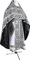 Russian Priest vestments - rayon brocade S3 (black-silver)