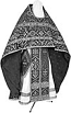 Russian Priest vestments - rayon brocade S4 (black-silver)