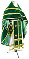Russian Priest vestments - natural German velvet (green-gold)