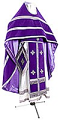 Russian Priest vestments - natural German velvet (violet-silver)