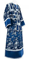Subdeacon vestments - rayon Chinese brocade (blue-silver)