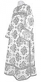 Clergy stikharion - metallic brocade B (white-silver)