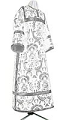 Clergy stikharion - metallic brocade BG4 (white-silver)