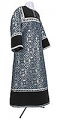 Altar server stikharion - metallic brocade BG1 (black-silver)