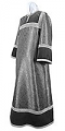 Altar server stikharion - metallic brocade BG5 (black-silver)