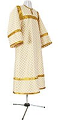Altar server stikharion - rayon brocade S2 (white-gold)