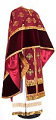 Greek Priest vestment -  metallic brocade B (claret-gold)