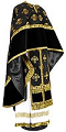 Greek Priest vestment -  metallic brocade B (black-gold)