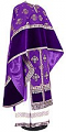 Greek Priest vestment -  metallic brocade B (violet-silver)