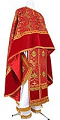 Greek Priest vestment -  metallic brocade B (red-gold)