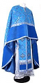 Greek Priest vestment -  metallic brocade BG1 (blue-silver)
