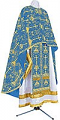 Greek Priest vestment -  metallic brocade BG2 (blue-gold)