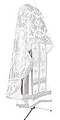 Greek Priest vestment -  metallic brocade BG4 (white-silver)
