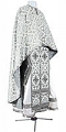 Greek Priest vestment -  rayon brocade S2 (white-silver)