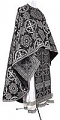 Greek Priest vestment -  rayon brocade S4 (black-silver)