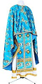 Greek Priest vestment -  rayon Chinese brocade (blue-silver)